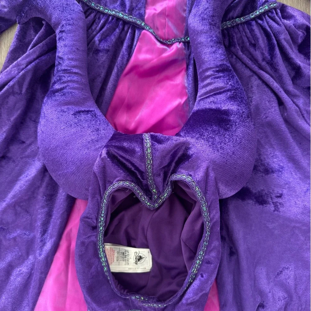 Maleficent Costume‎ Dress & Headpiece Girls Kids Halloween Cosplay - Picture 10 of 12